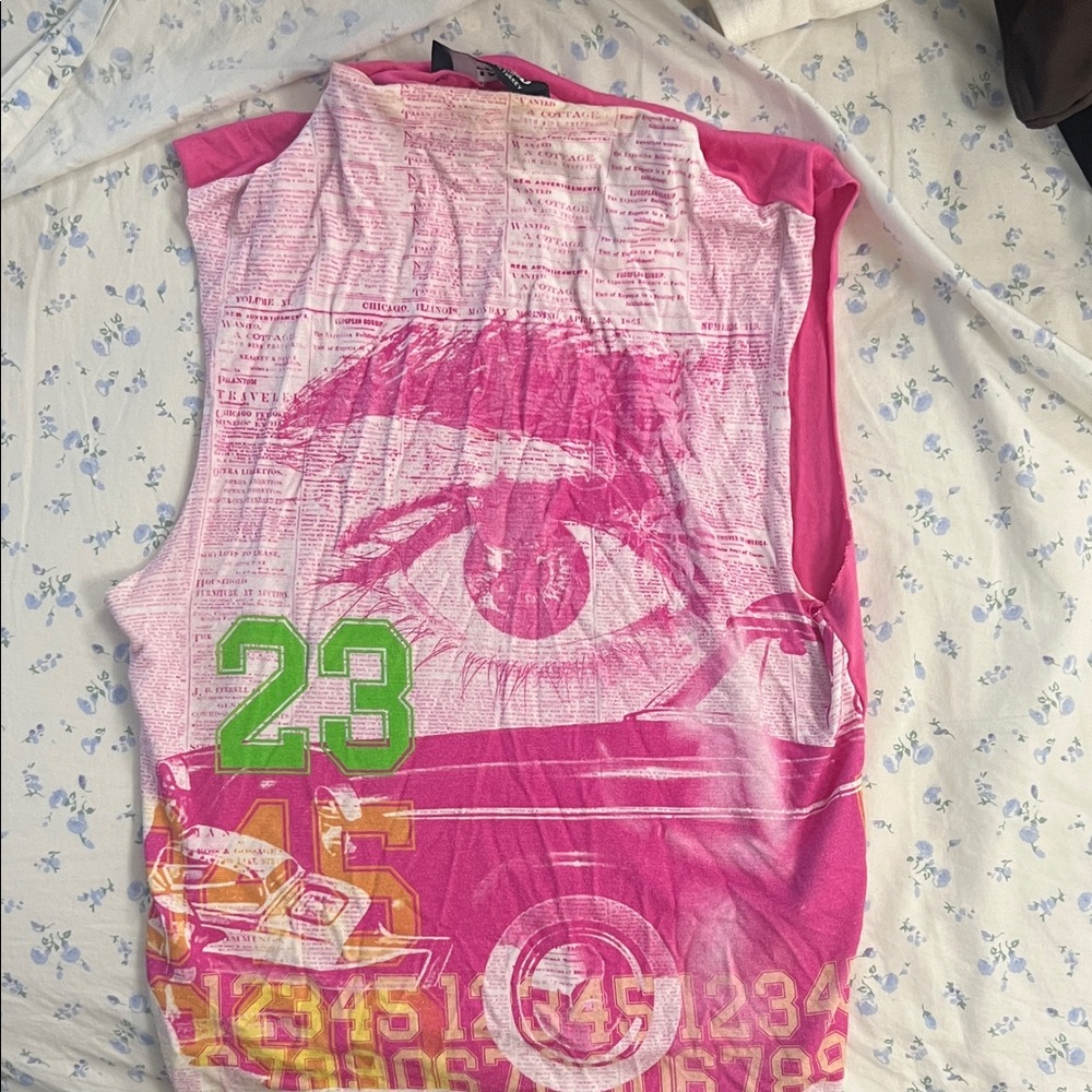 Jaded London Pink and Green Kids Tank Top